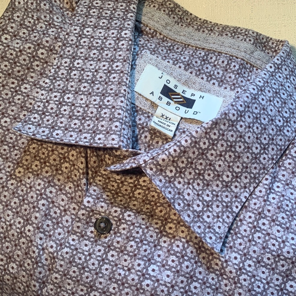 JOSEPH ABBOUD Men's Long Sleeve Shirt 100% Cotton XXL